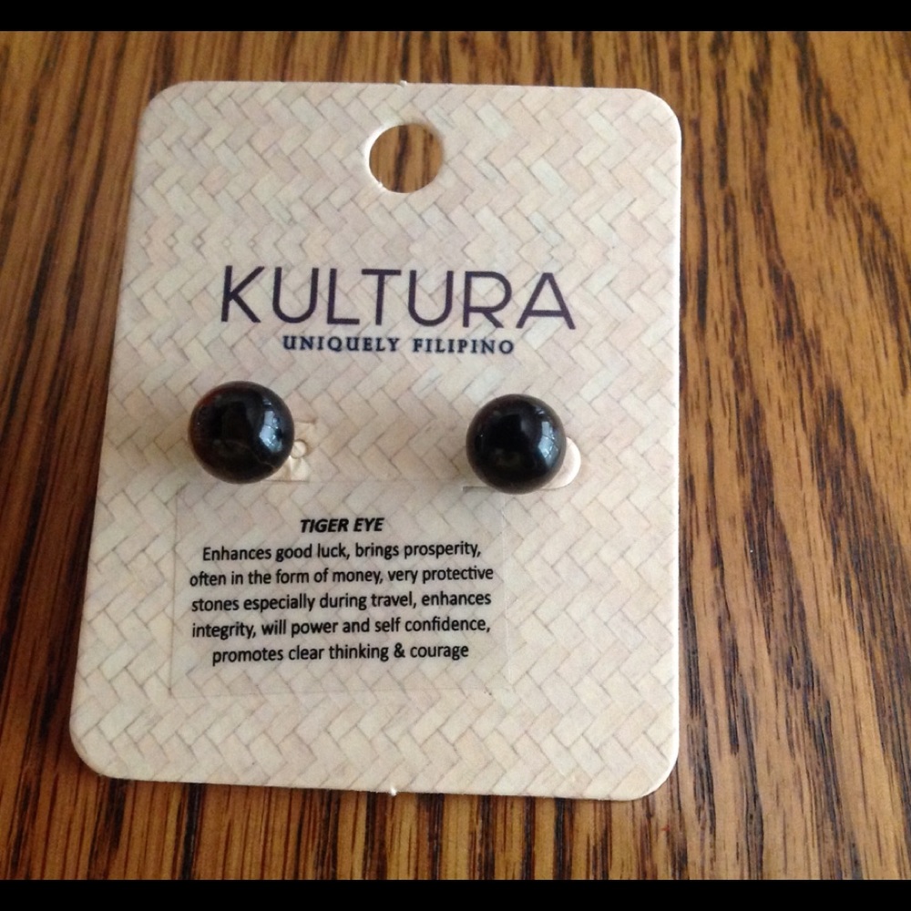 Tiger eye Stud Lucky charms Fashion earrings